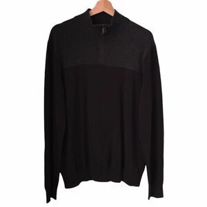 Perry Ellis Mens Quarter Zip Knit Sweater in Size Large